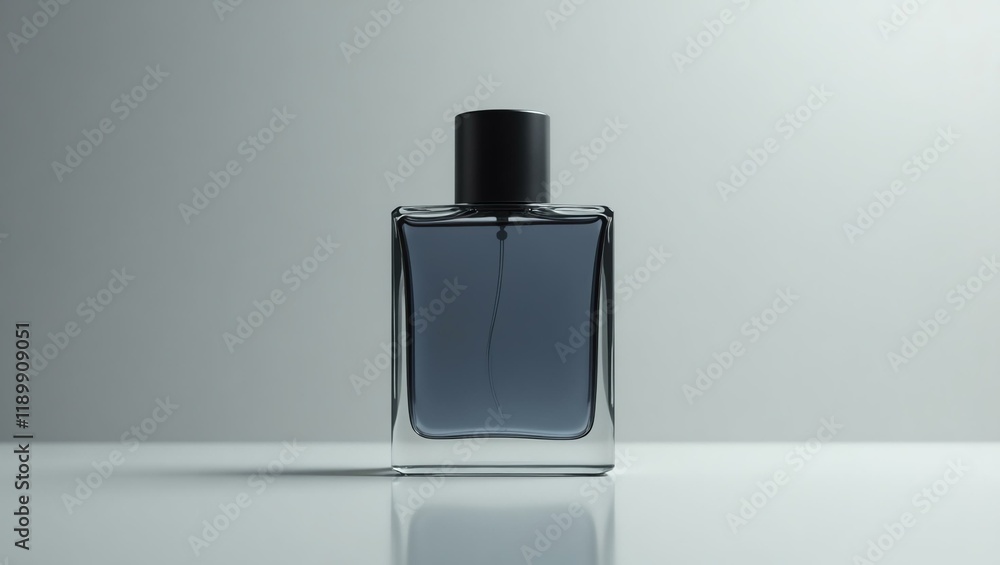 slate grey perfume for men in a transparent luxury bottle, designed with sharp, modern lines and a matte finish slate grey perfume for men in a transparent luxury bottle, designed with sharp, modern lines and a matte finish