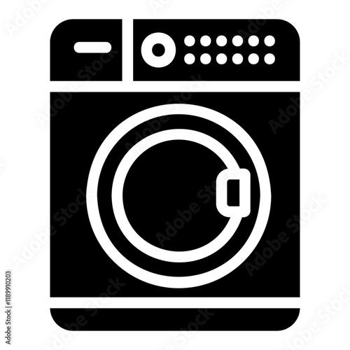 washing mashine Solid icon