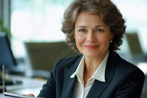 Portrait of a Confident Businesswoman Using Touchpad in Modern Office for Professional Success and Leadership






 photo