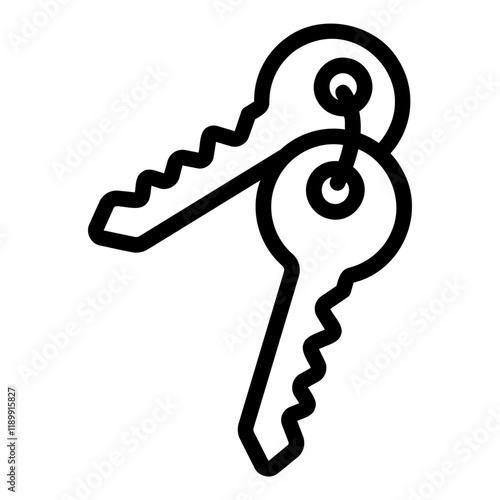 Foto keys Line Icon