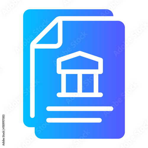 bank statement gradient icon