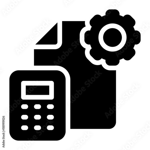 bookkeeping glyph icon