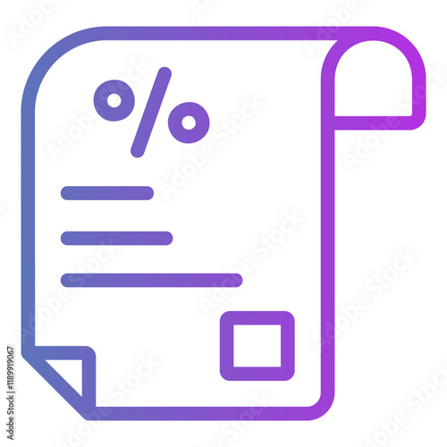 taxes Gradient icon