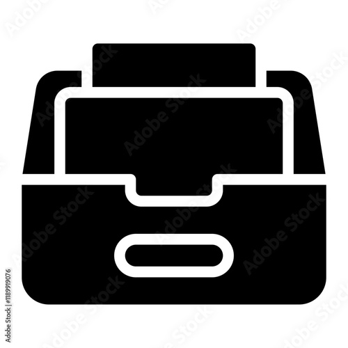 filing cabinet glyph icon