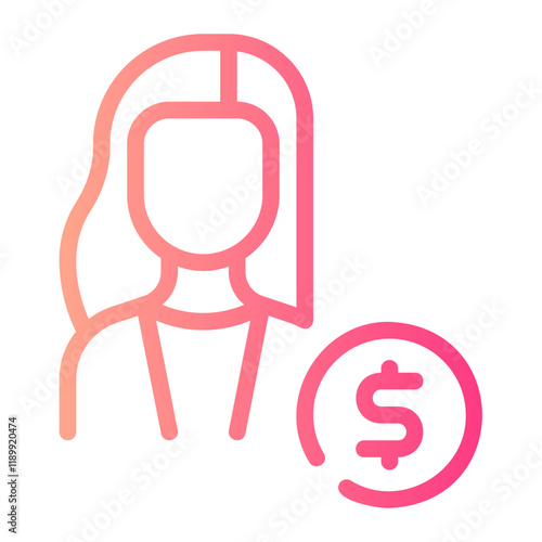bookkeeper gradient icon