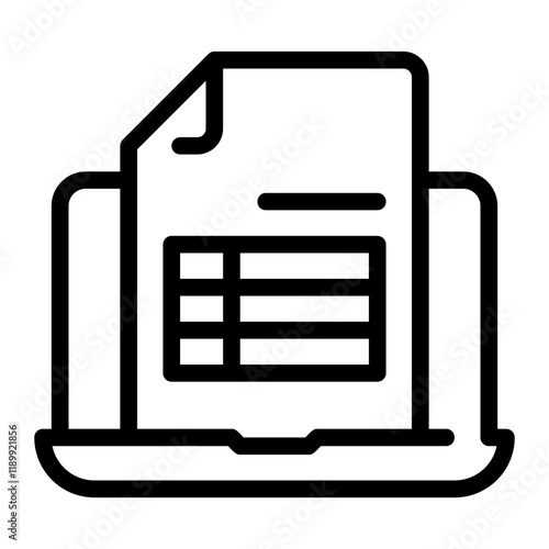 spreadsheet line icon