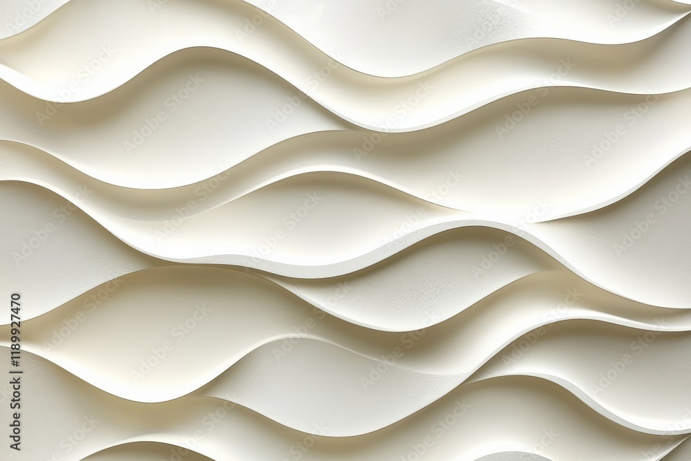 Obraz premium Elegant White Waves Texture for Modern Spaces