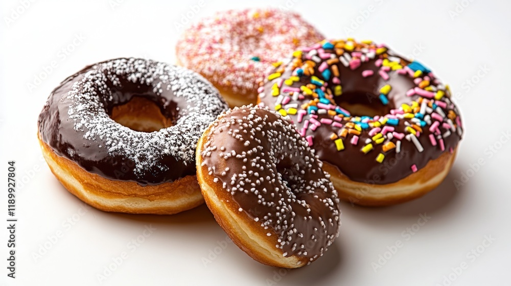 Various donut isolated on white background Various donut isolated on white background
