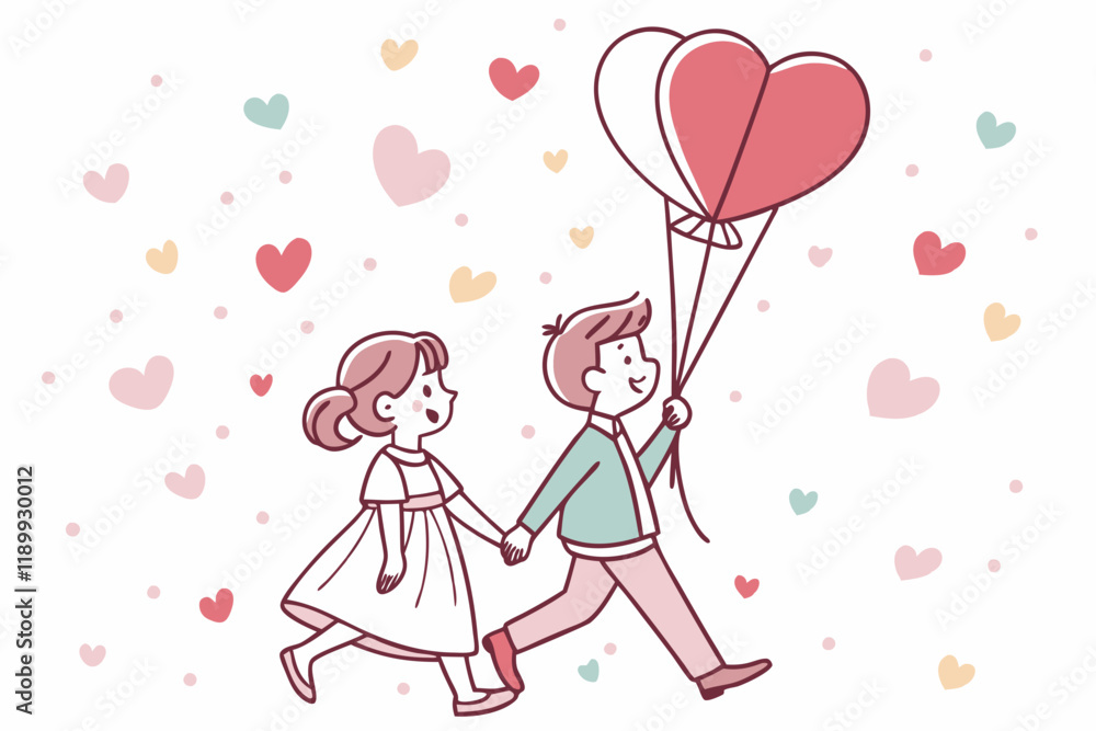 Vector cute Valentine Vector cute Valentine