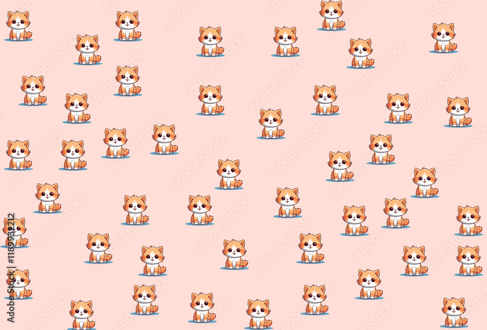 Fototapeta premium seamless pattern with cat pink cat pattern cute cats pattern lovely cat pattern glory cat pattern
