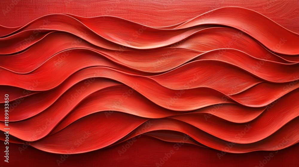 Dynamic Red Waves Abstract Wall Art Dynamic Red Waves Abstract Wall Art