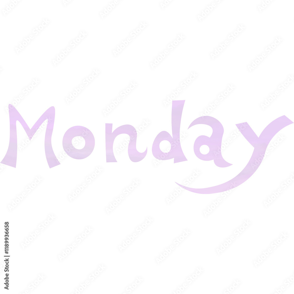 Illustration of the image of Monday icon with beautiful watercolor pattern. Illustration of the image of Monday icon with beautiful watercolor pattern.