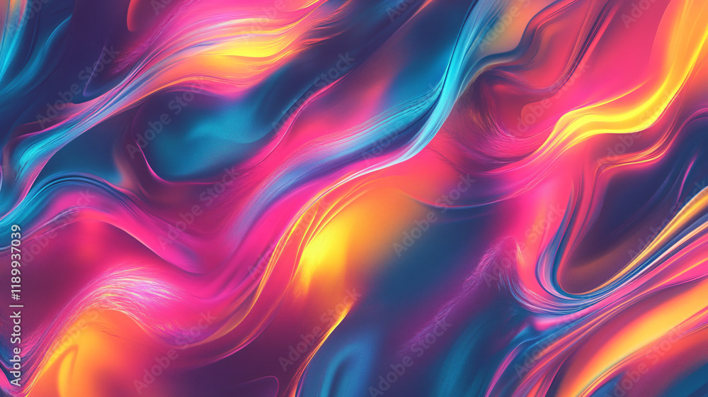 Obraz premium Abstract visuals blending neon lights and textured backgrounds.