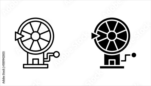 Lottery line icon set, Casino roulette symbol, vector illustration on white background
