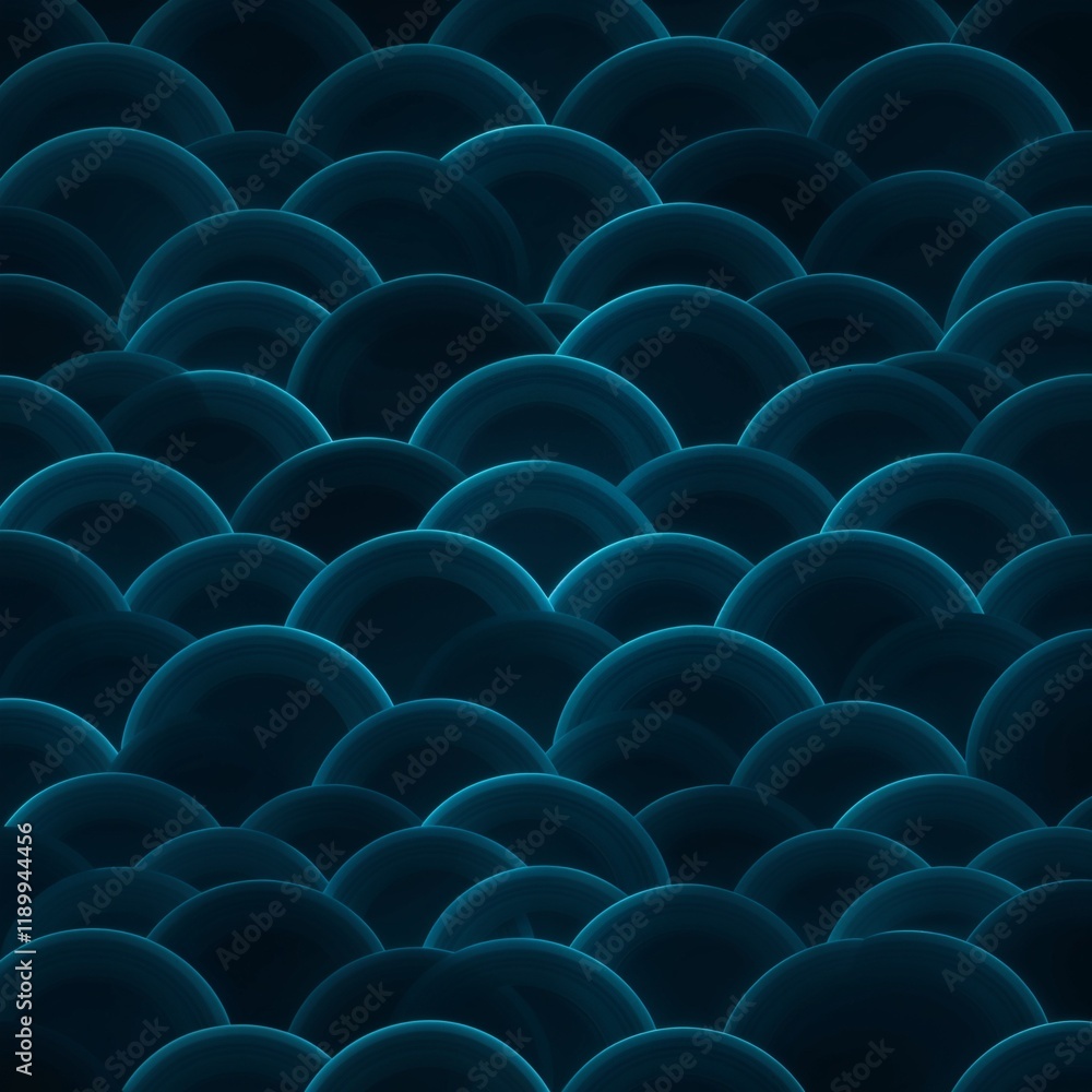 Obraz premium seamless pattern featuring traditional Japanese Seigaiha wave designs.