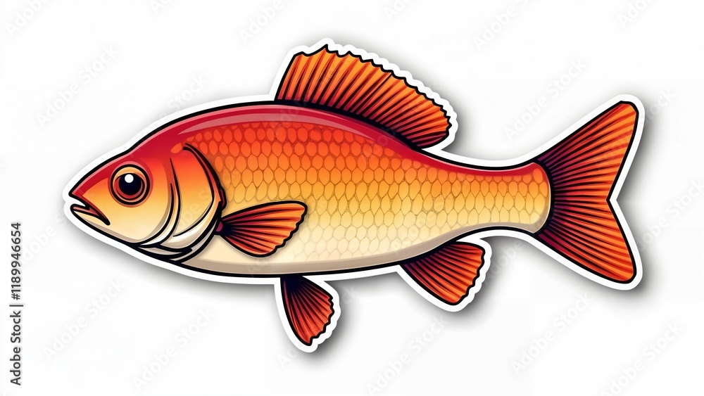 Cherry Barb Fish in Tropical Aquatic Habitat Cherry Barb Fish in Tropical Aquatic Habitat