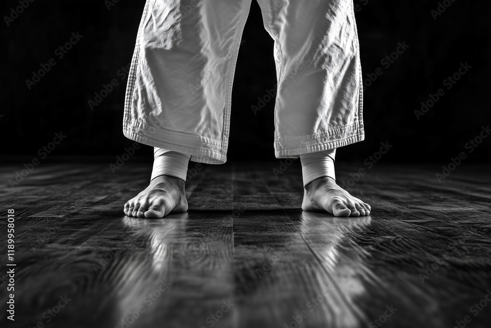 Feet of a Judo fighter during a match Feet of a Judo fighter during a match