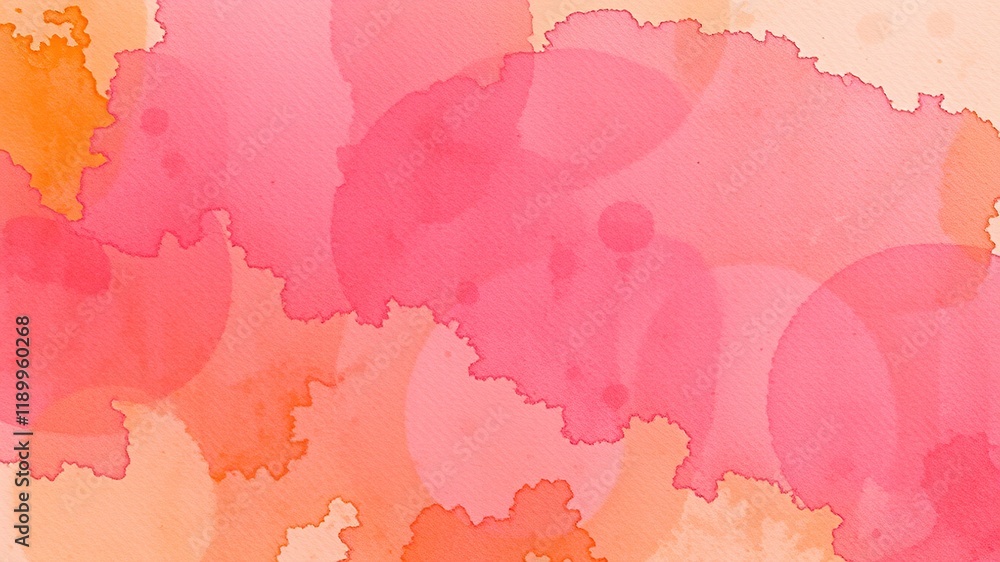 Obraz premium Abstract Watercolor Sunrise Backgrounds - Pink Orange Fire Colors