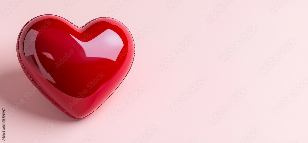 Red heart on pink, Valentine's Day card Red heart on pink, Valentine's Day card