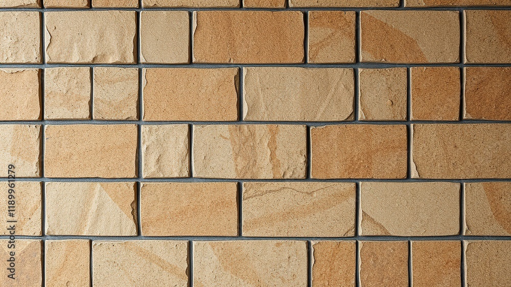 Obraz premium Brown Stone Tile Patchwork Background - High Resolution