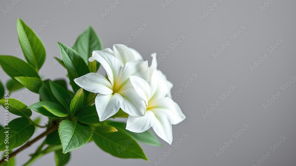Exquisite White Flower Bouquet on Grey Background Exquisite White Flower Bouquet on Grey Background
