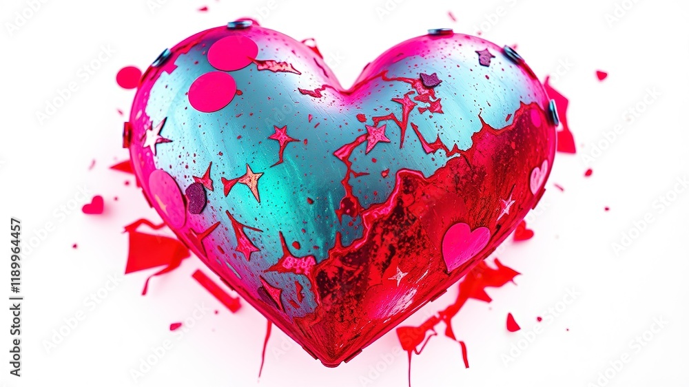 Grungy Love Heart - Abstract Valentine's Day Art Grungy Love Heart - Abstract Valentine's Day Art