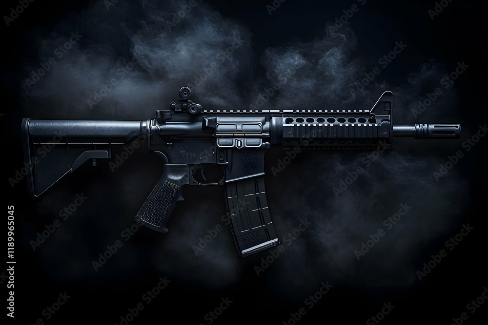Smoky Studio Rifle; Weapon, Tactical, Dark Smoky Studio Rifle; Weapon, Tactical, Dark