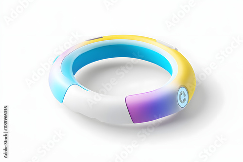 Colorful Futuristic Ring Design Concept photo