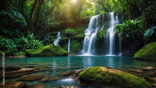 beautiful river jungle nature background scenic landscape river