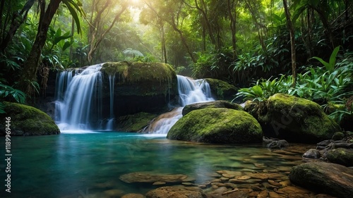 beautiful river jungle nature background scenic landscape river