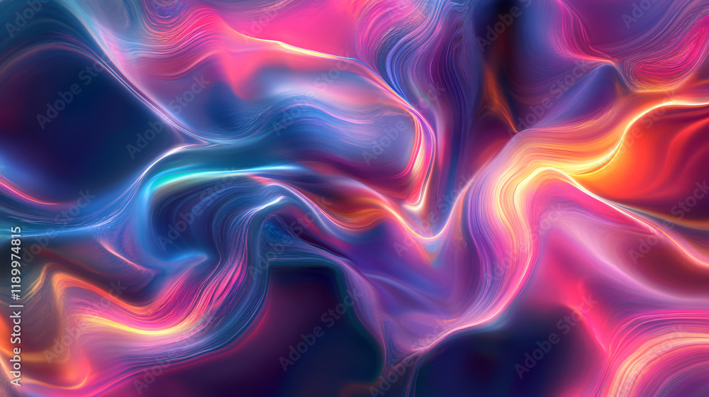 Naklejka premium Abstract visuals blending neon lights and textured backgrounds.