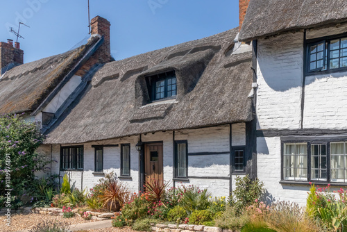 Traditional English thatched cottages in Wendover, Buckinghamshire, England, UK