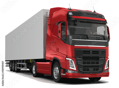 icon logo sign Europe red truck art design vector template white isolated background