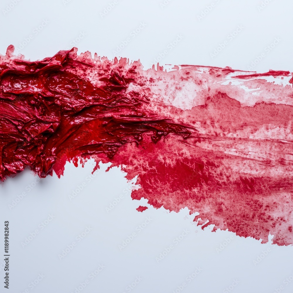 Fototapeta premium Abstract Red Paint Stroke Texture Background Banner Design Element