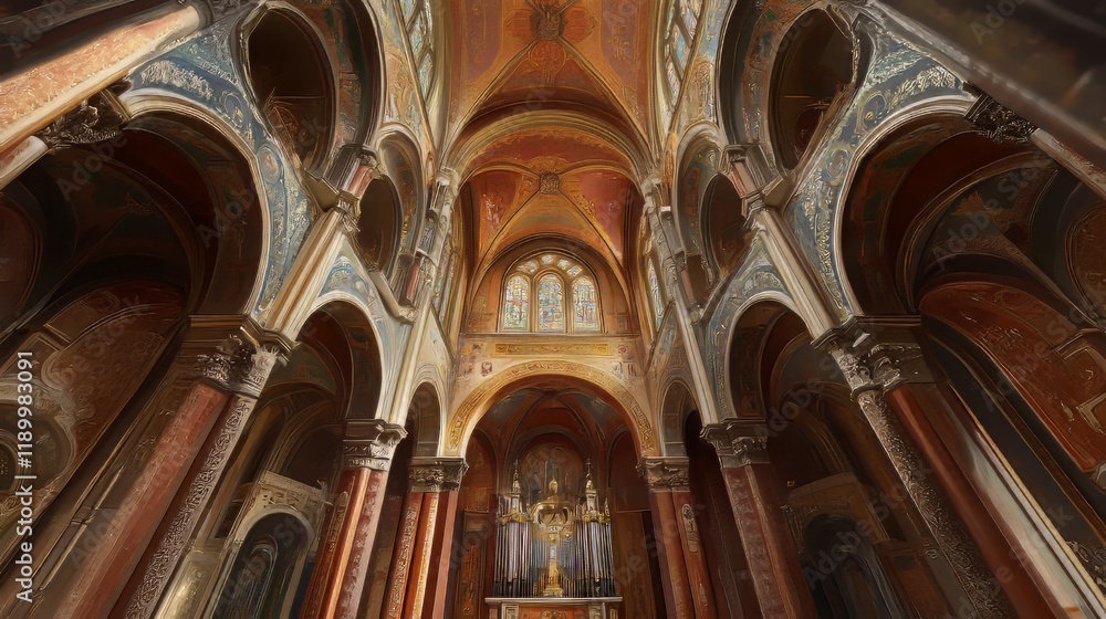 Ornate church interior architecture