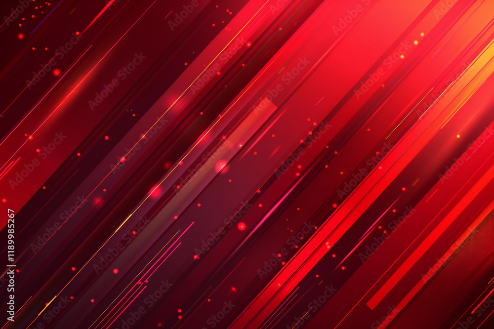 Fototapeta premium Abstract Red Background with Glowing Lights, Sparkles, and Digital Art for a Vibrant and Mystical Fantasy Design