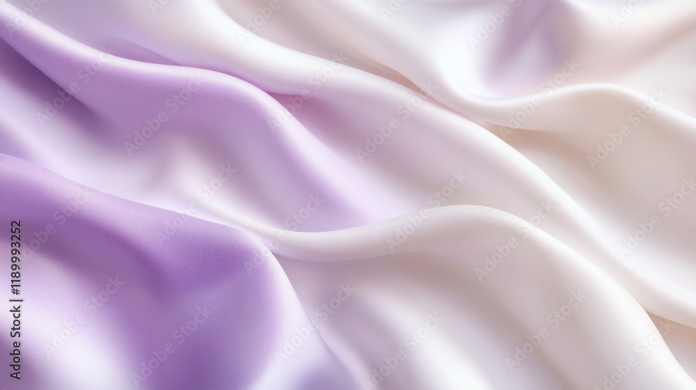 Obraz premium Flowing Fabric Texture in Soft Purple and White Shades