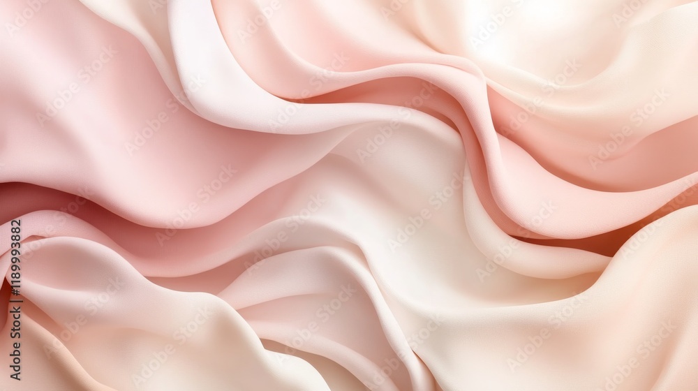 Soft Pink and Cream Fabric Waves in Elegant Flowing Texture Soft Pink and Cream Fabric Waves in Elegant Flowing Texture