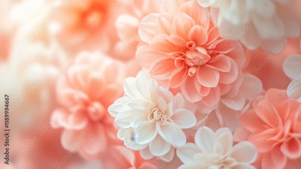 Soft Blossom Arrangement in Gentle Peach and White Hues Soft Blossom Arrangement in Gentle Peach and White Hues