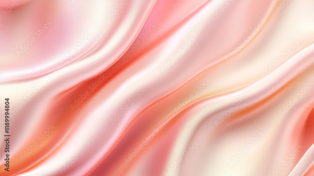 Obraz premium Elegant Soft Pink Satin Fabric Flowing in Gentle Waves