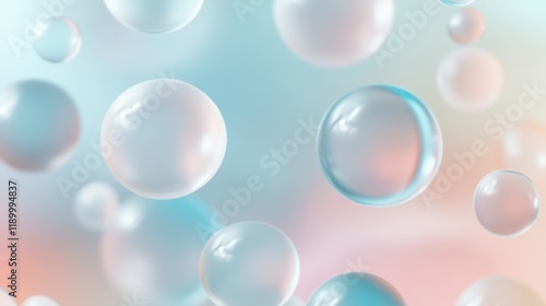 Wallpaper Mural Soft Colorful Bubbles Floating on Light Background for Design Use Torontodigital.ca