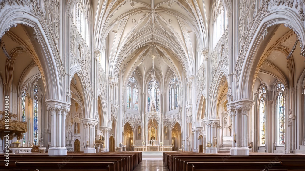 Fototapeta premium Grand cathedral interior architecture