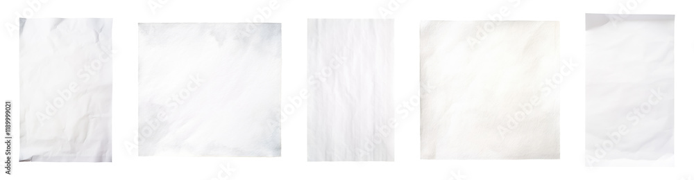 Blank vertical white paper sheets isolated on transparent background Blank vertical white paper sheets isolated on transparent background