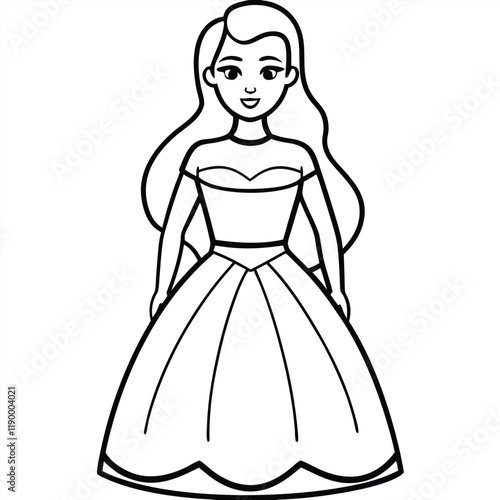 illustration of a bride