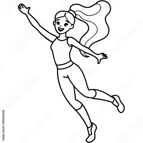 girl in a jump