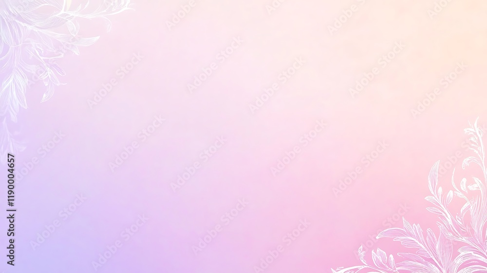 Pastel Pink Background With White Floral Design Pastel Pink Background With White Floral Design
