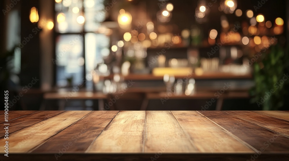 Blurred Earthy Brown Background with Wooden Table in Rich Lighting Blurred Earthy Brown Background with Wooden Table in Rich Lighting