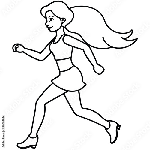 child running in the air