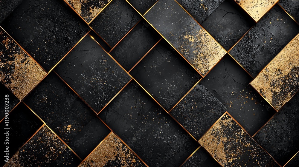 A textured black and gold background featuring interwoven rectangular shapes, creating a modern and elegant design. A textured black and gold background featuring interwoven rectangular shapes, creating a modern and elegant design.