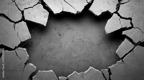 Cracked Concrete Texture: A Monochrome Abstract Background